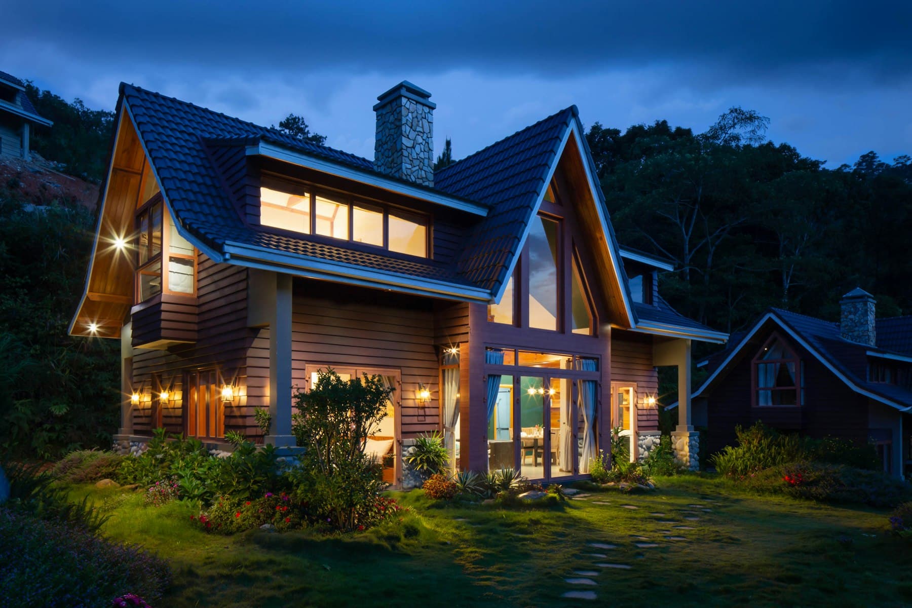 Single-family house with a landscaped yard. Stock photograph; not a SpenceCo customer property.